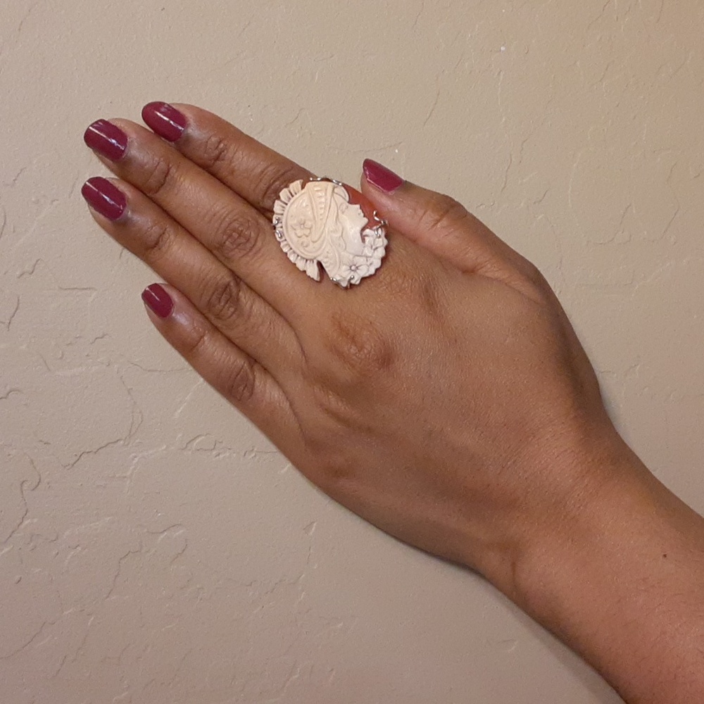 PRICE IS FIRM. 925 35mm Cornelian Hand Carved Cameo. STUNNING. ITALY. - Picture 6 of 11